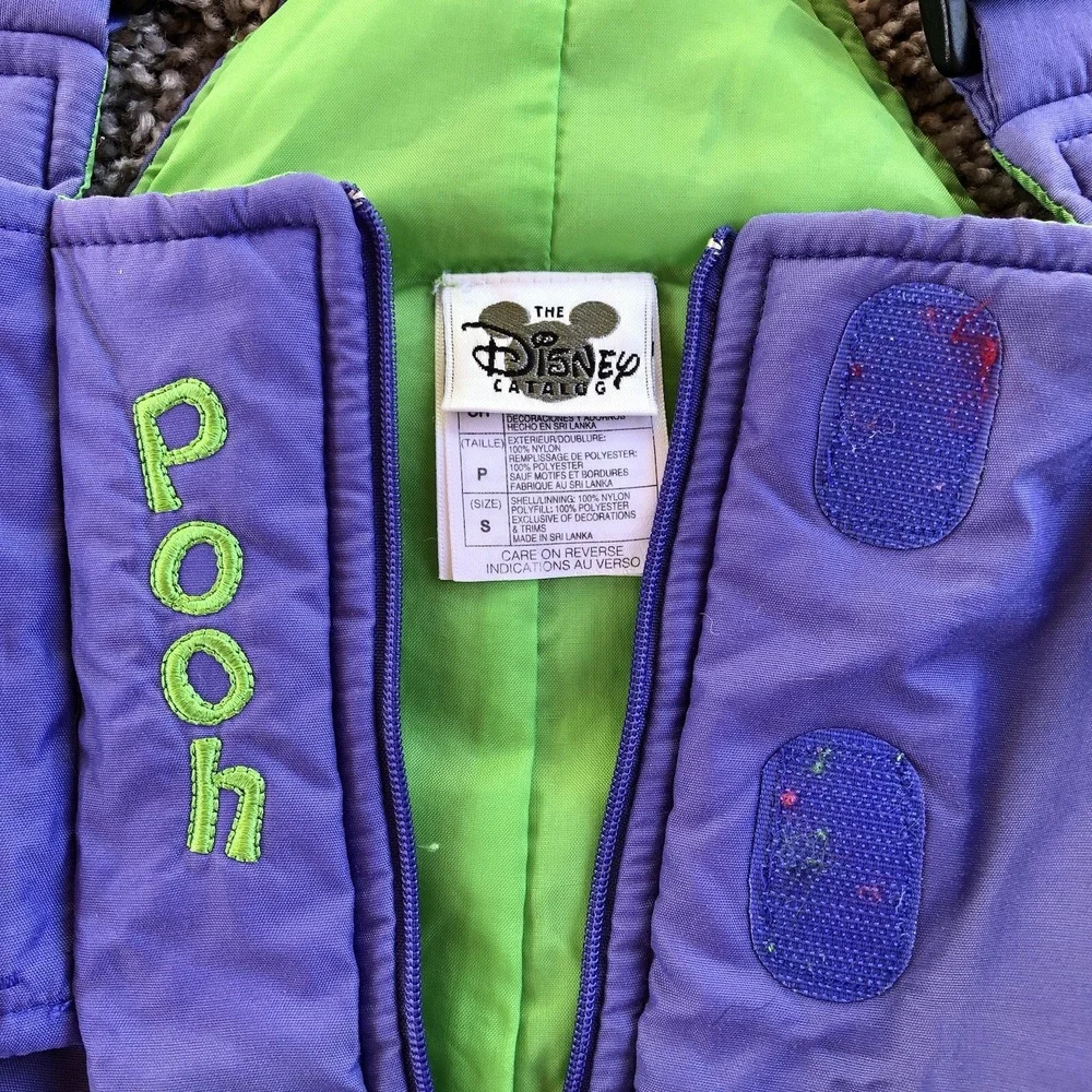 Vintage Disney Catalog Winnie The Pooh Snow Bib Overalls Kids S Embroidered READ